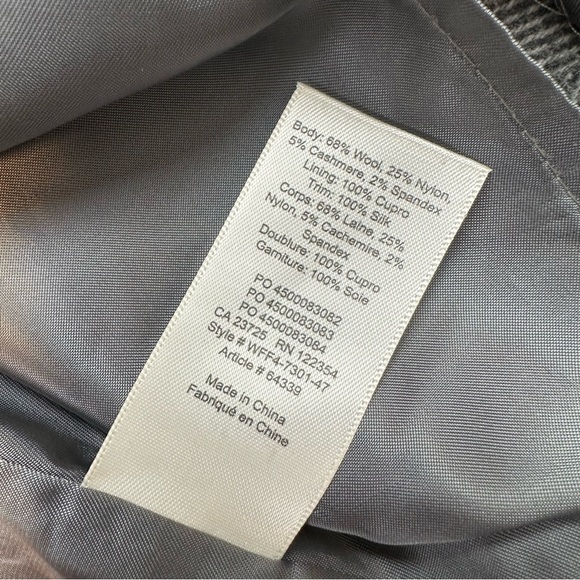 Aritzia | Wilfred | Wrap Front Skirt Grey Herringbone Size 2 Wool Cashmere - Picture 9 of 12